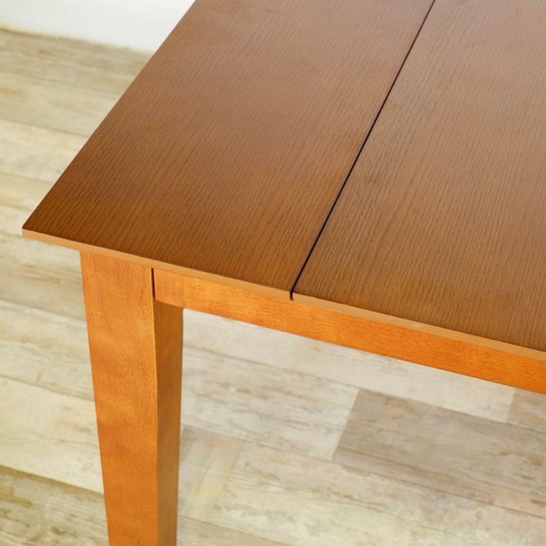 F 新品 ダイニングテーブル S 拡張 伸長 ブラウン 収納 エクステンション