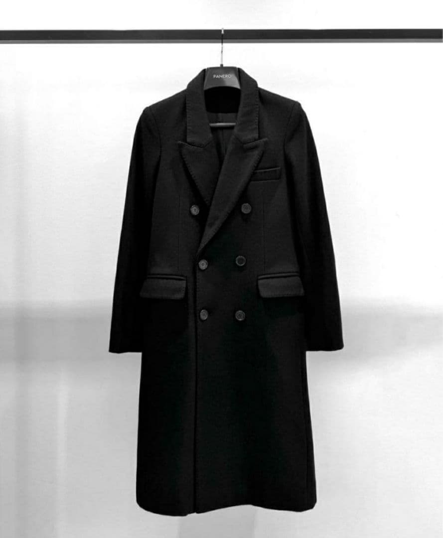 【定価5万9千】PANERO DOUBLE BREASTED WOOL COAT
