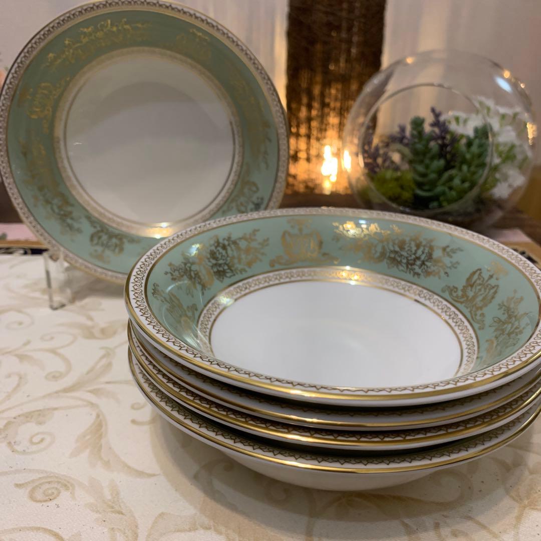 ウェッジウッド コロンビア　セージグリーン 15.5cm サラダボウル5枚