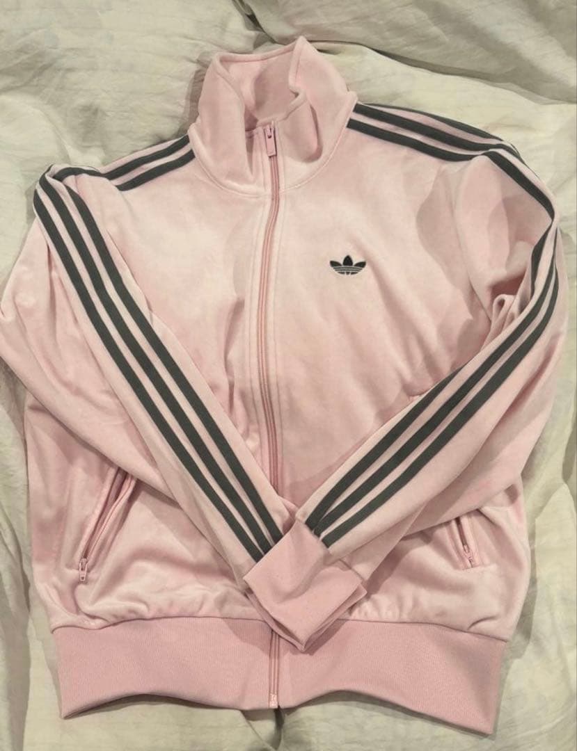 adidas × SNIDELベロア トラックジャケット パステル ピンク XS