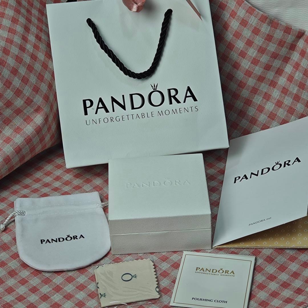 PANDORA ブレスレット 青いストーン付き 925#17cm