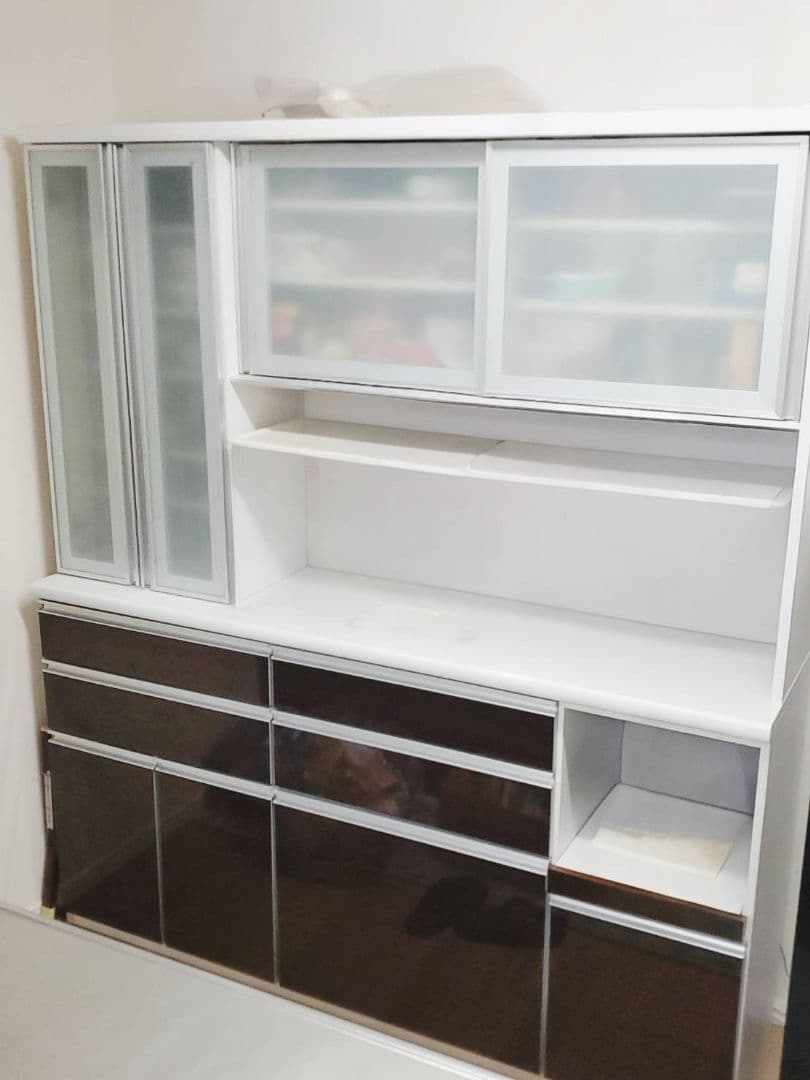 引取価格　古賀家具 壁面 キッチンボード食器棚　幅174cm Used・美品