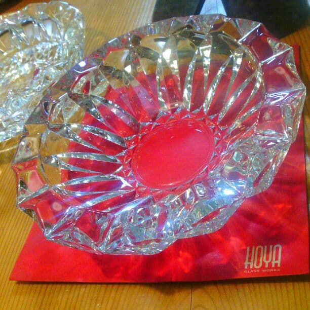 葉巻 愛煙家の方に HOYA クリスタルガラス 灰皿