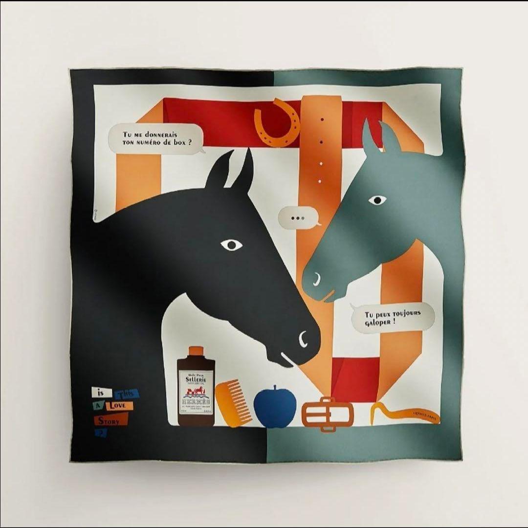 【美品】エルメス　カレ70　ラブストーリー