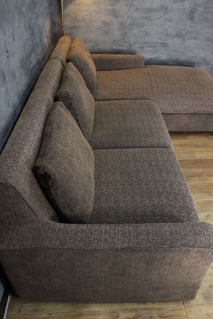 首都圏送無料〜売り切り特価KEYUCA45万大型コーナーソファフェザークッション