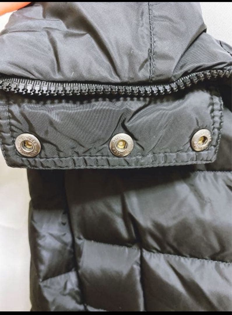 【最終値下げ】MONCLER モンクレール ブラックダウンコート フラメッテ