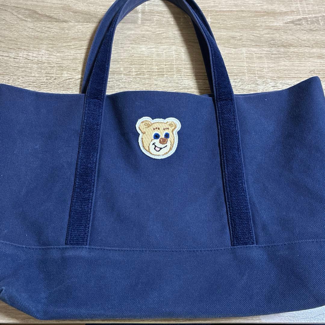 フェイラー　オールドテディ　 トートバッグ　ネイビー　大