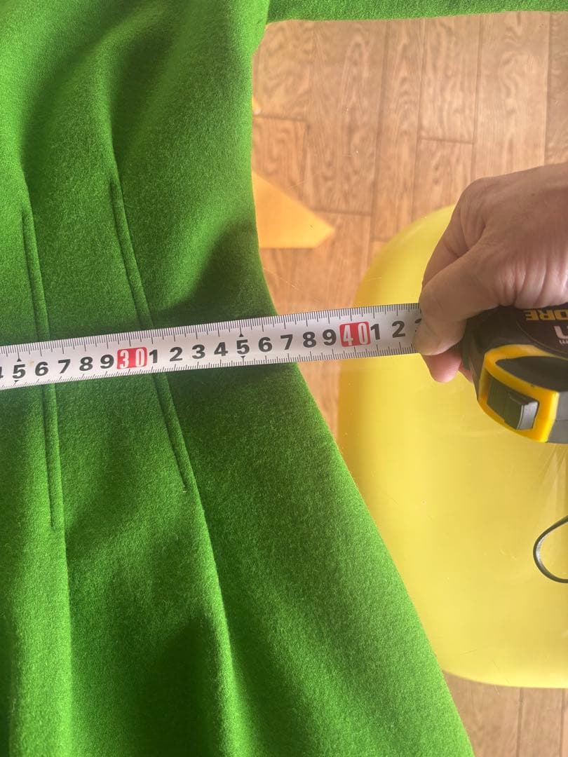 エムズグレイシー 38 スカラップ　ワンピース　2024 コサージュ　グリーン