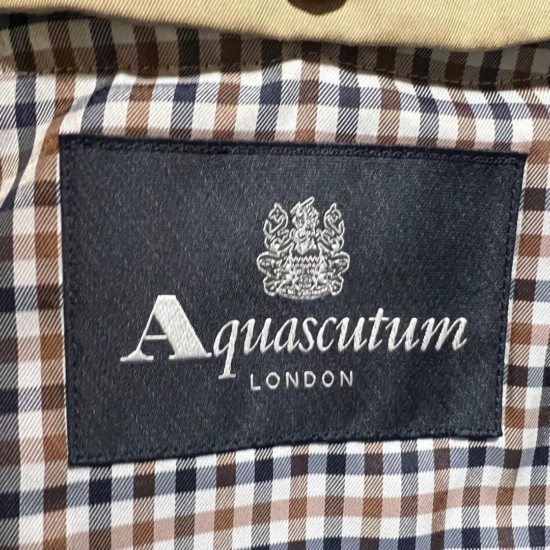 【数回使用程度】アクアスキュータム ステンカラーコート ブルーライナー サイズ8