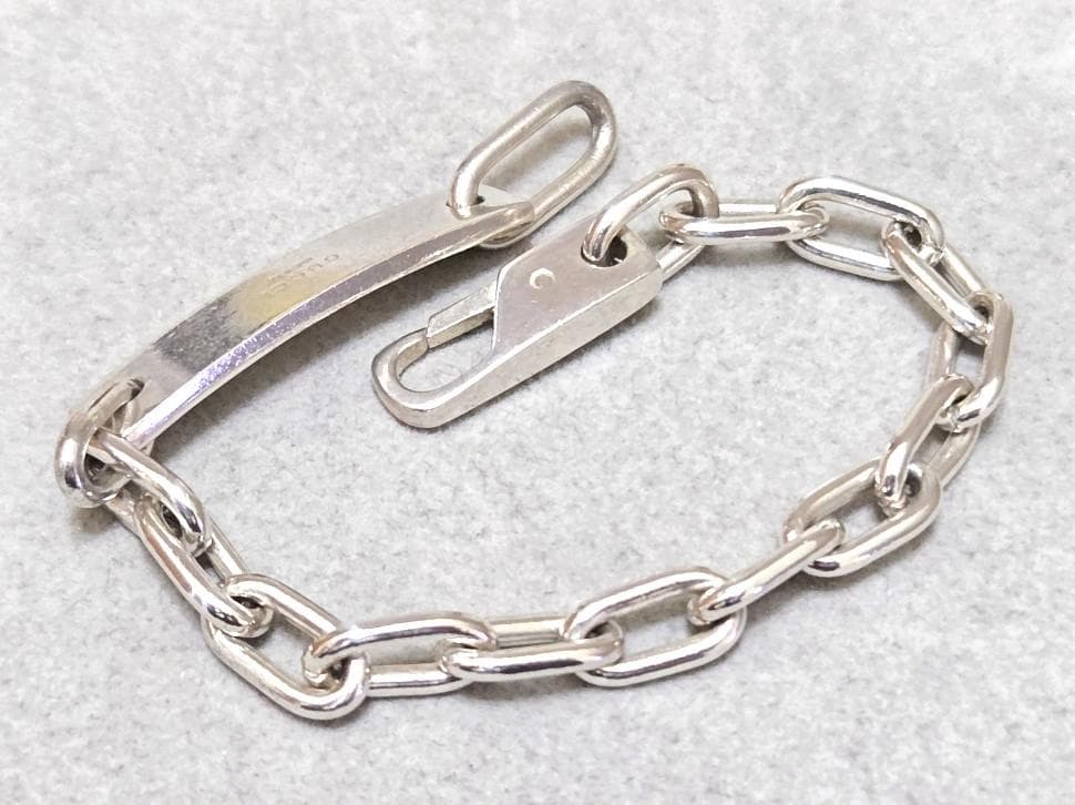 GUCCI グッチ プレート　ID　Ag925　ブレスレット　箱付き　43032