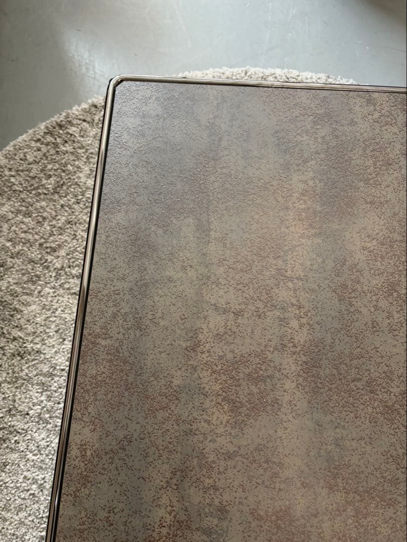 MARCAL コーヒーテーブル　セラミック天板　ブラッククロームフレーム