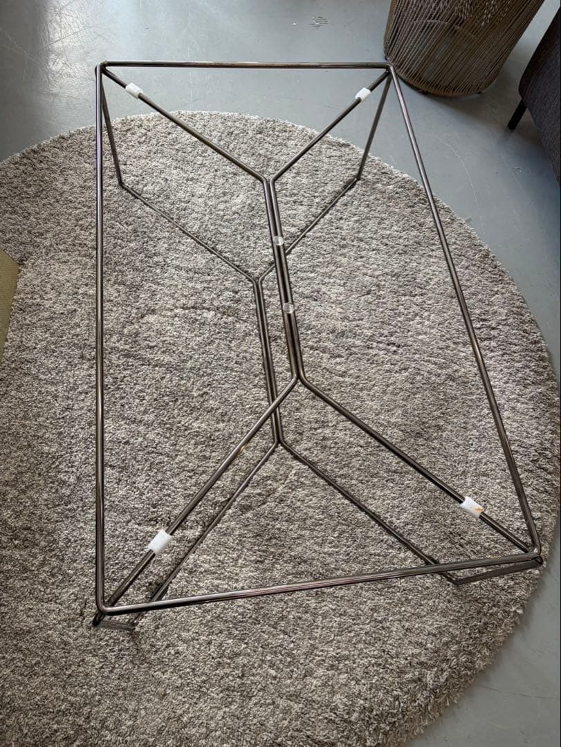 MARCAL コーヒーテーブル　セラミック天板　ブラッククロームフレーム