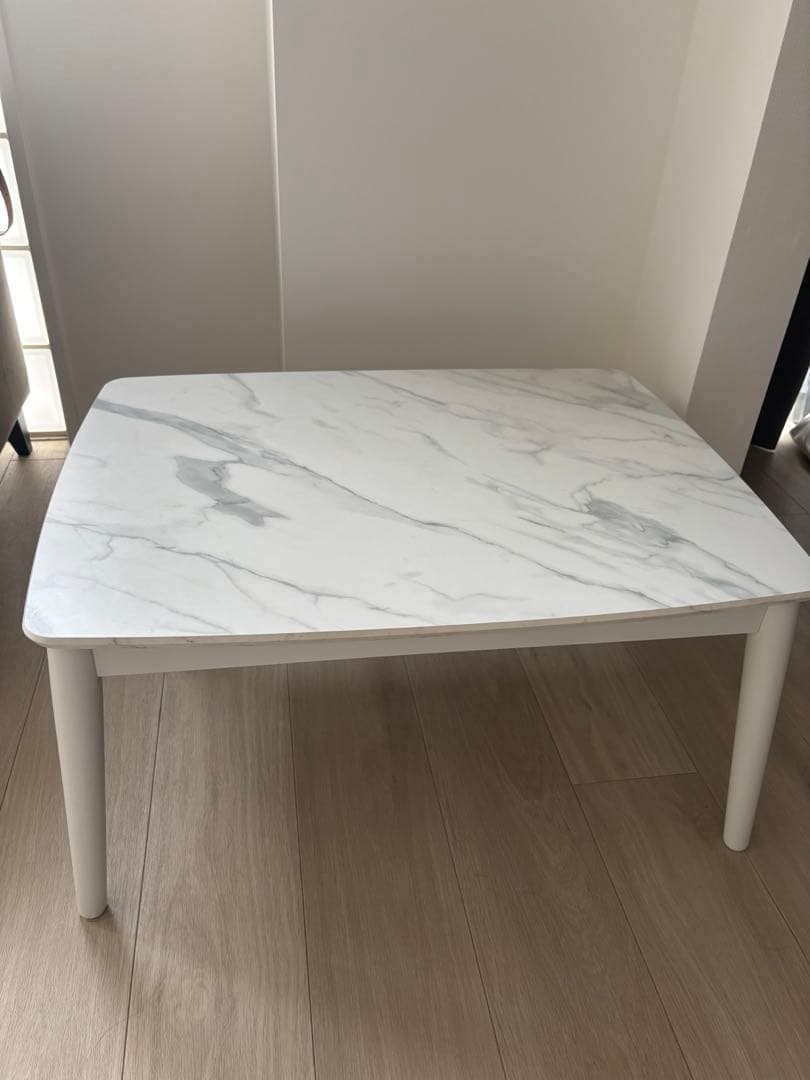 【よーへい】FrancfrancこたつテーブルS 800×600 マーブル