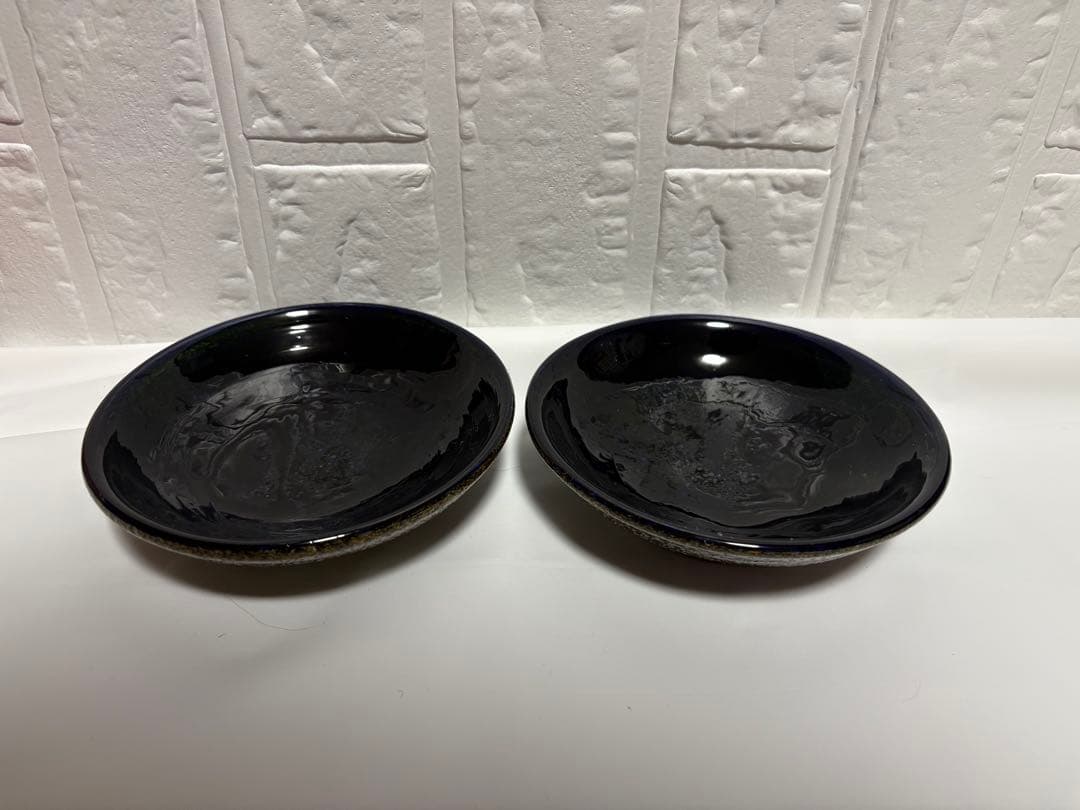 【稲嶺盛吉】琉球ガラス　皿2個セット①