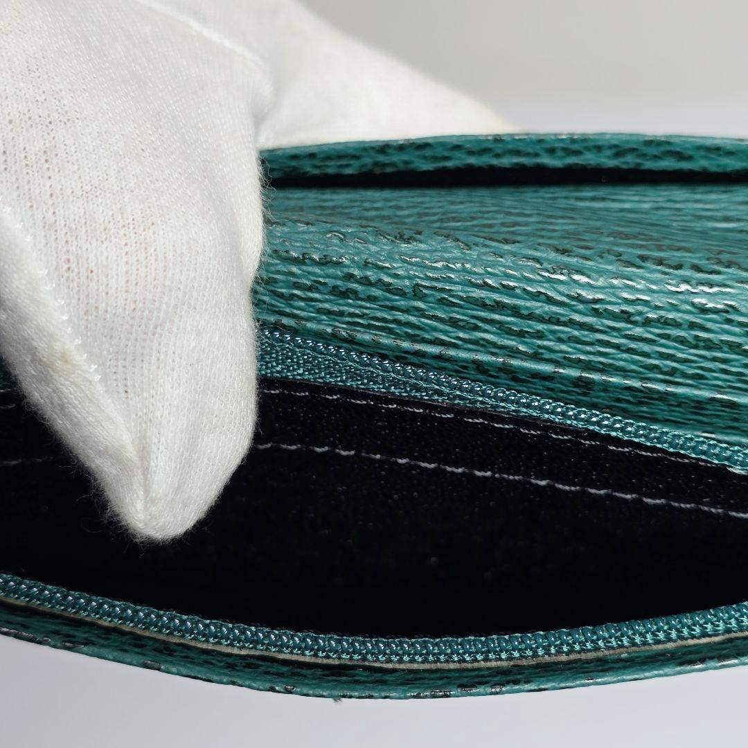 【​金運最強】ヨシキリザメ シャークスキン 長財布 名刺入れ セット 緑 希少