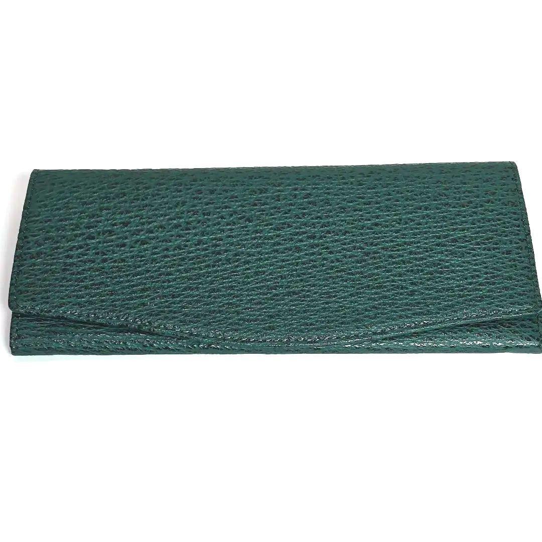 【​金運最強】ヨシキリザメ シャークスキン 長財布 名刺入れ セット 緑 希少