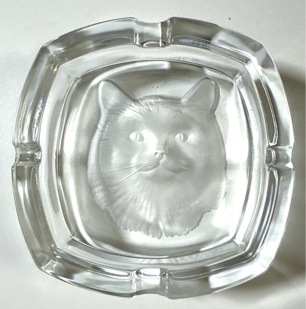 クリスタル灰皿（猫）フランスSevres