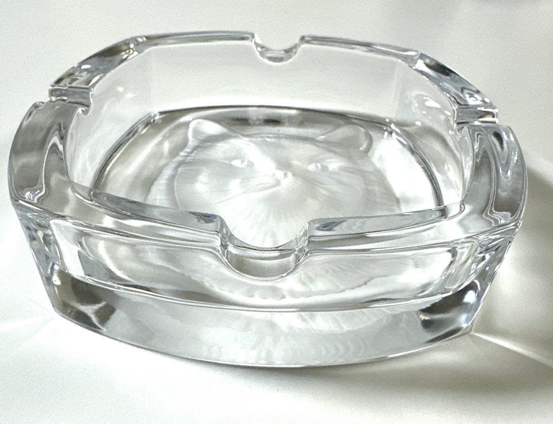 クリスタル灰皿（猫）フランスSevres