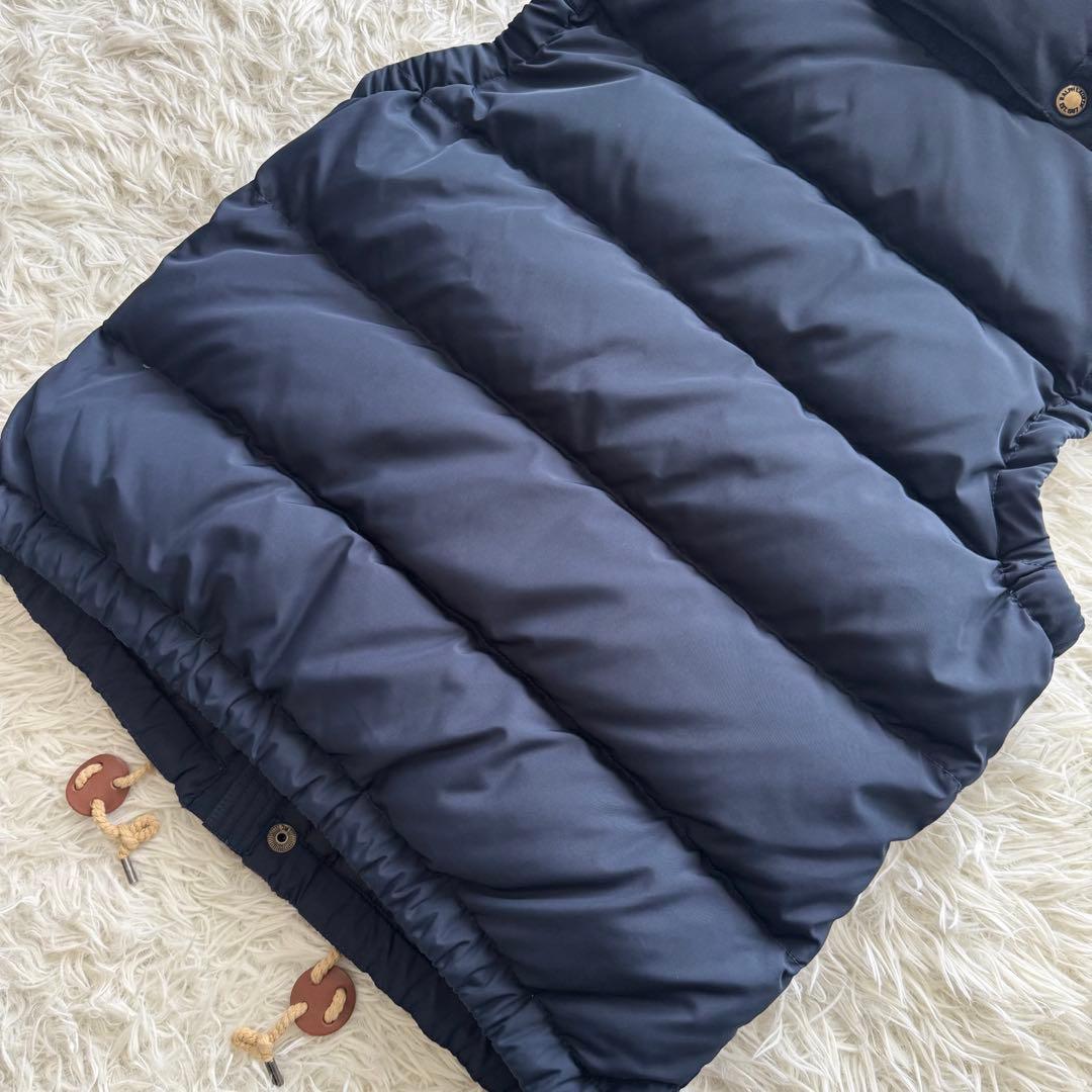 【ポロラルフローレン】 ダウンベスト ポニー フード ジップアップ M 紺