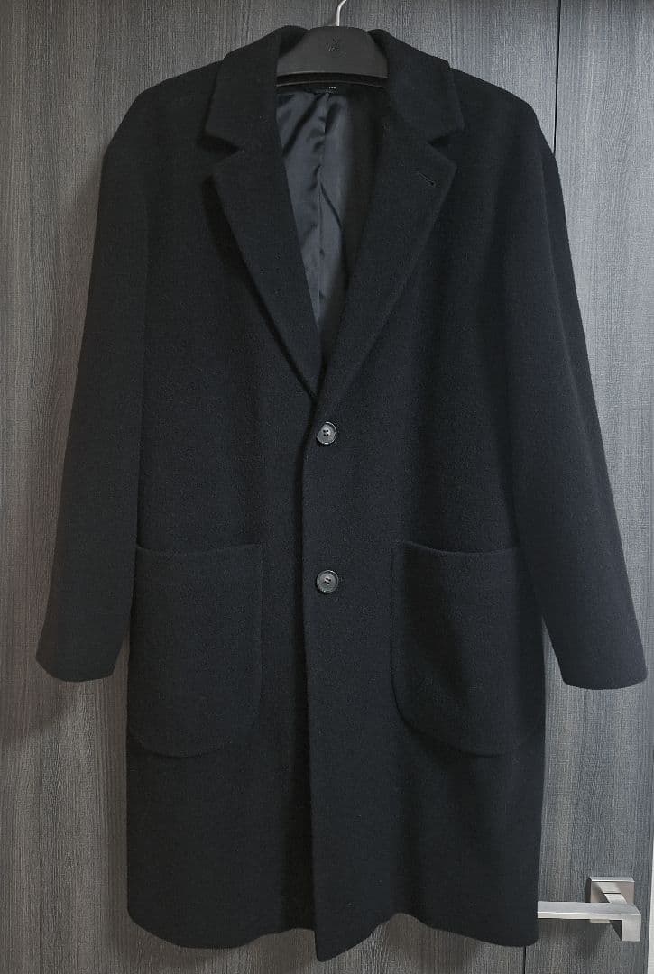 年末値下げ！美品！hevo 黒 チェスターコートサイズ48