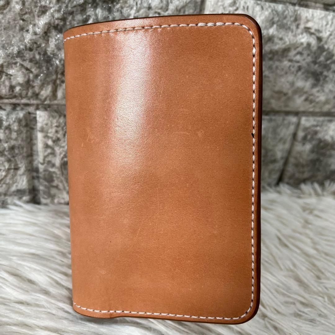 【新品未使用】ガイア2096 栃木レザー　ヌメ革　二つ折り財布