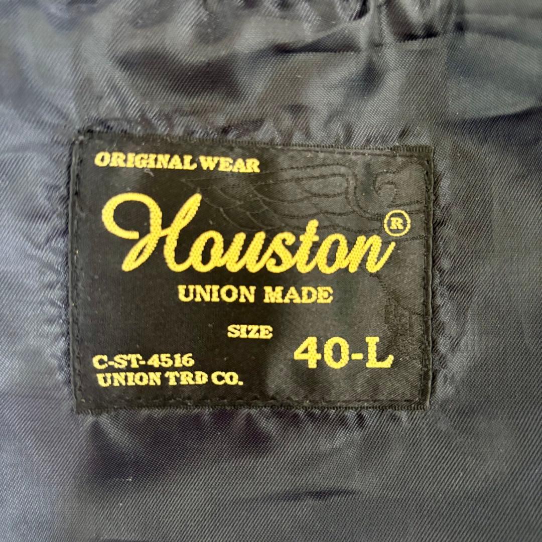 HOUSTON ヒューストン フルジップレザージャケット 40-L 豚革 本革