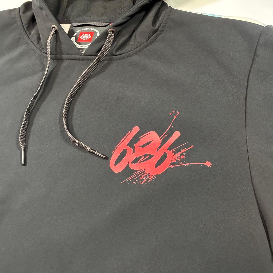 686 スノーボードジャケット シックスエイトシックス バックプリントウエア M