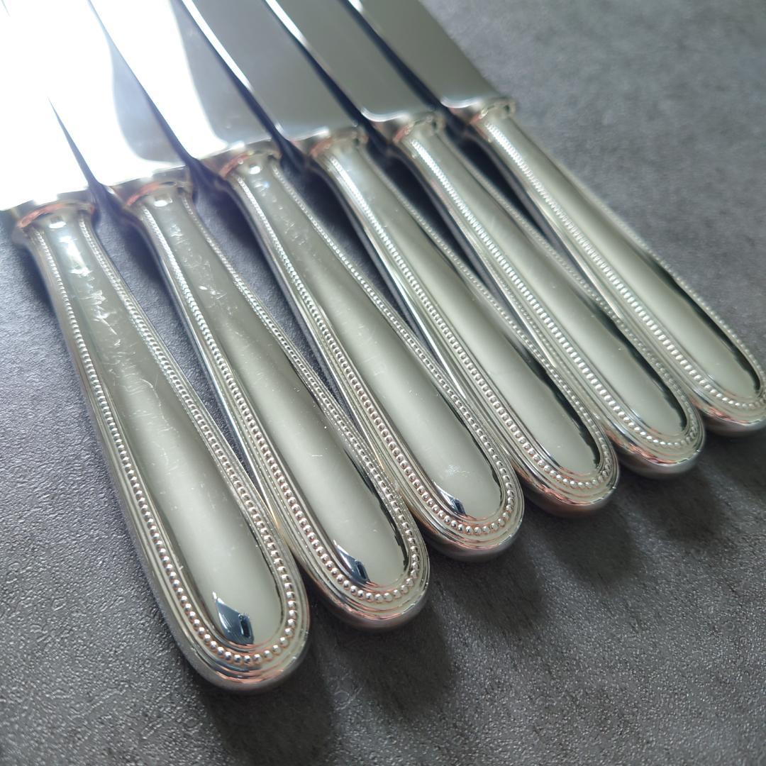 美品 クリストフル パール デザートナイフ 6点