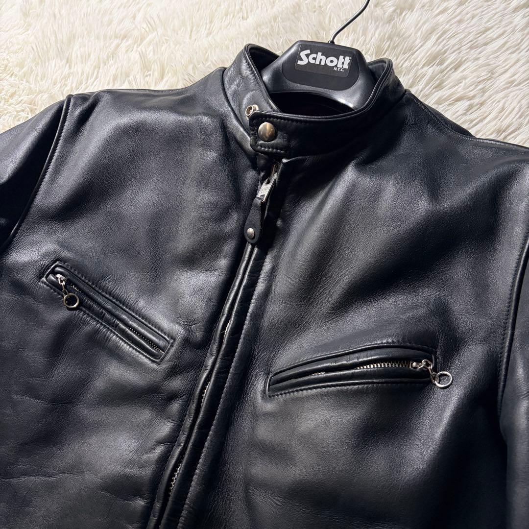 極美品■schott ライダースジャケット　シングル　641XX 7009　42