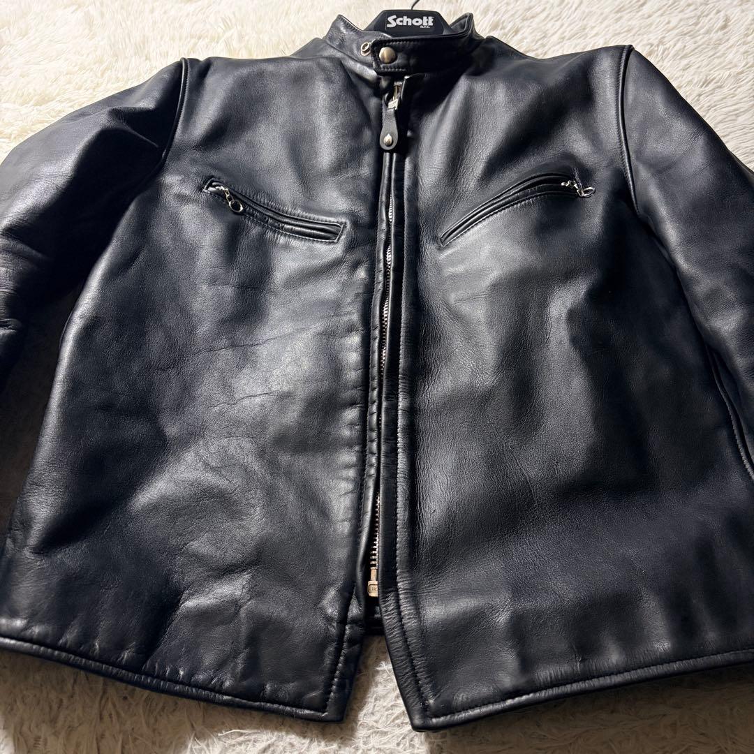 極美品■schott ライダースジャケット　シングル　641XX 7009　42