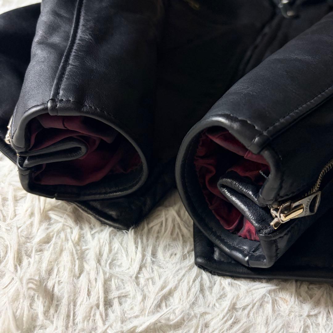 極美品■schott ライダースジャケット　シングル　641XX 7009　42