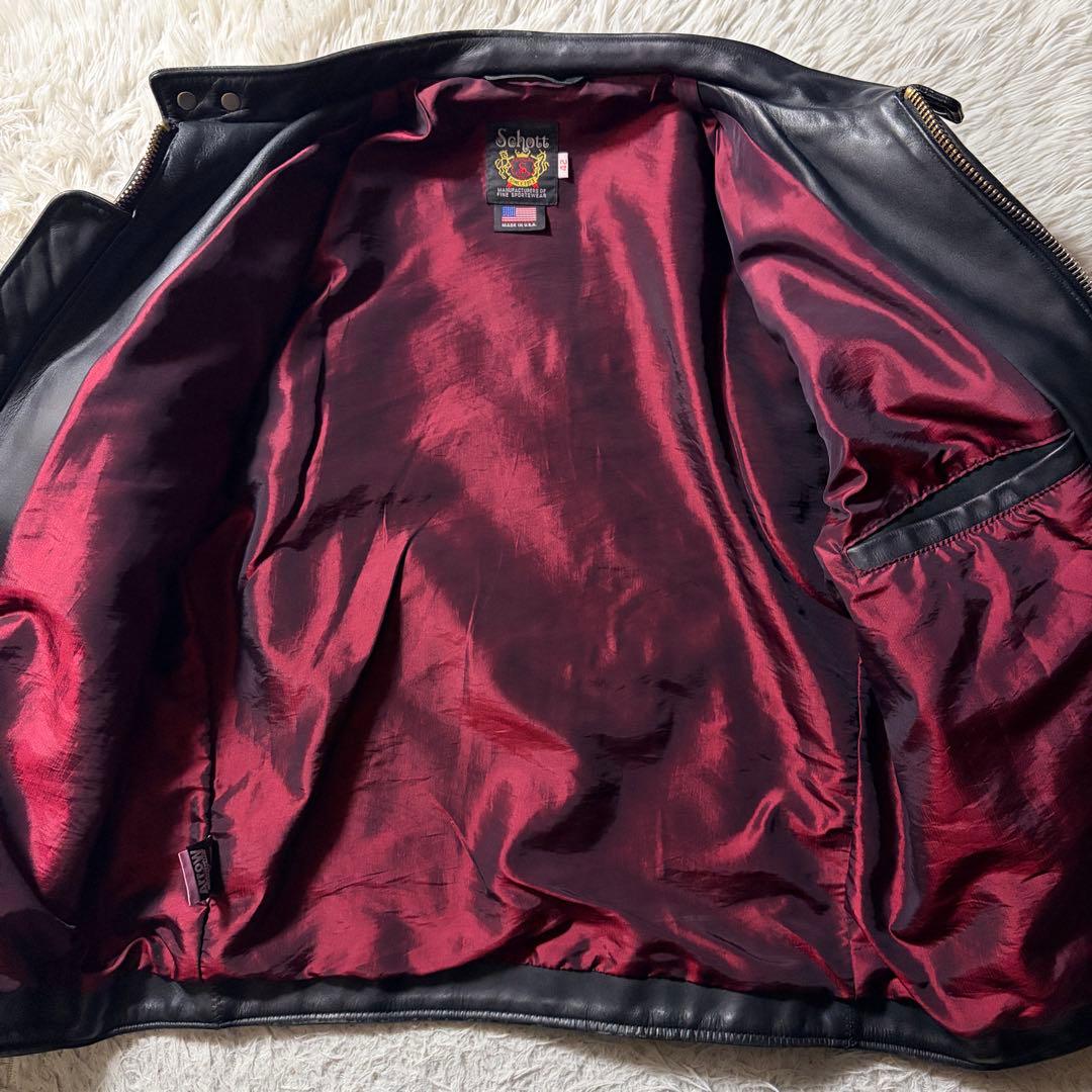 極美品■schott ライダースジャケット　シングル　641XX 7009　42