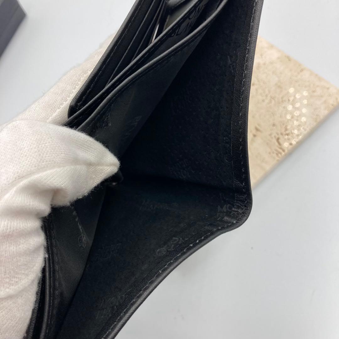 ！極美品！　モンブラン　折り財布　レザー　ブラック