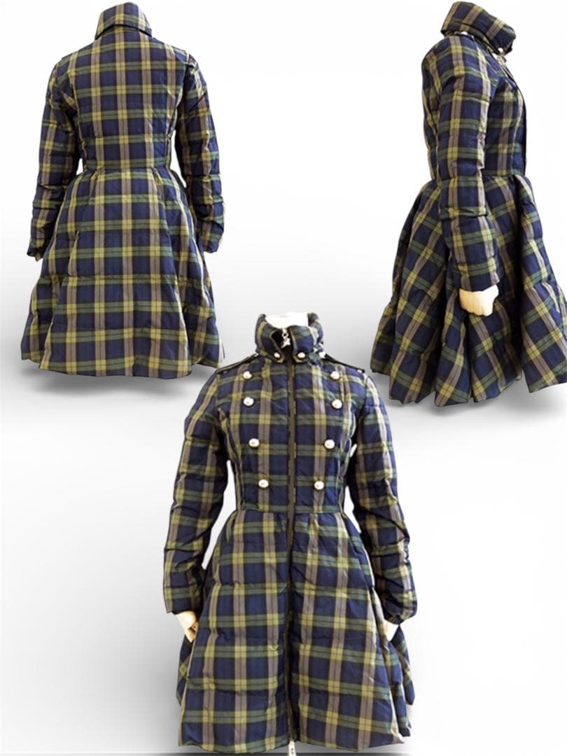 【美品】定価12万/大きい/エリザベッタフランキ/Aライン/ドレスコート/ダウン