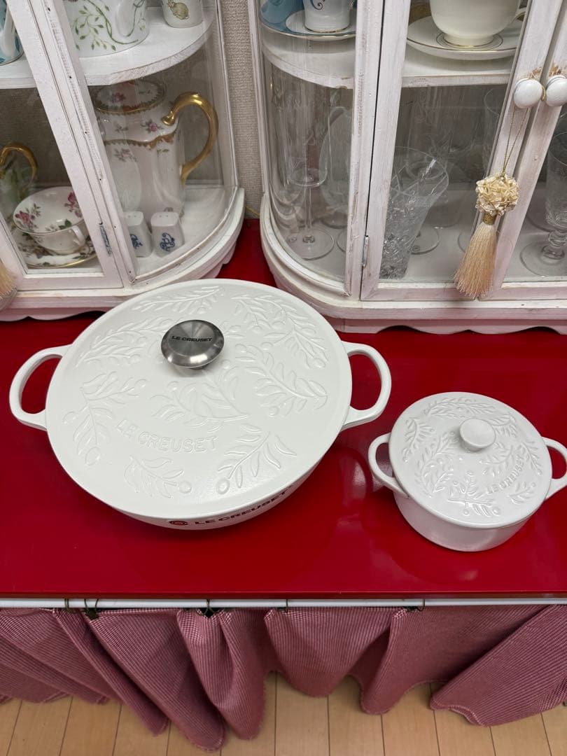 限定品！ルクルーゼLE CREUSET ホワイト 両手鍋