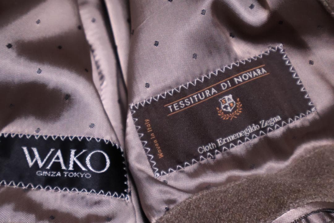 銀座 和光 × エルメネジルド ゼニア Wネーム 80万↑ シルク100％コート