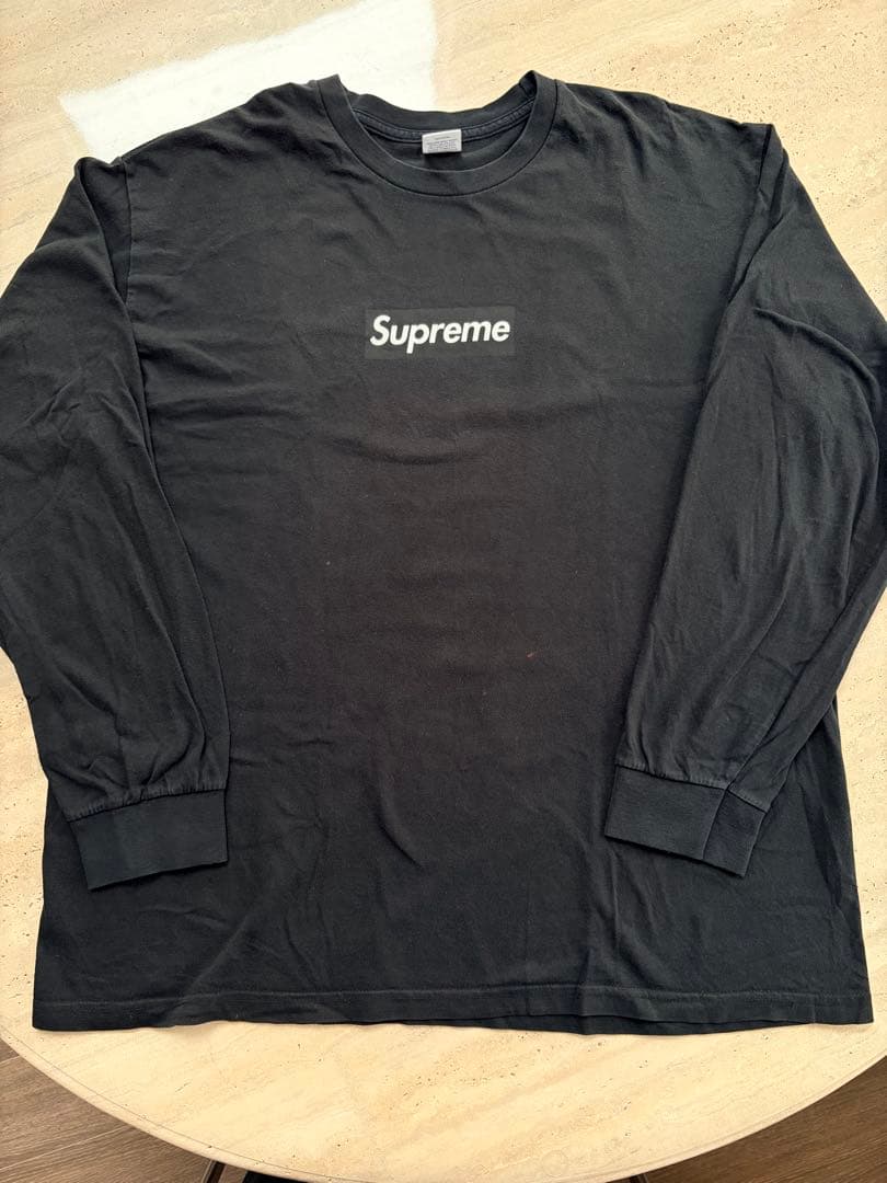 Supreme ブラック 長袖カットソー　XL
