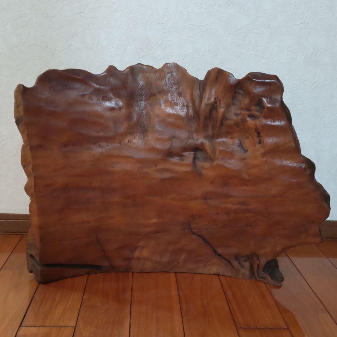 木彫り　虎の置物　一枚板　ヴィンテージ