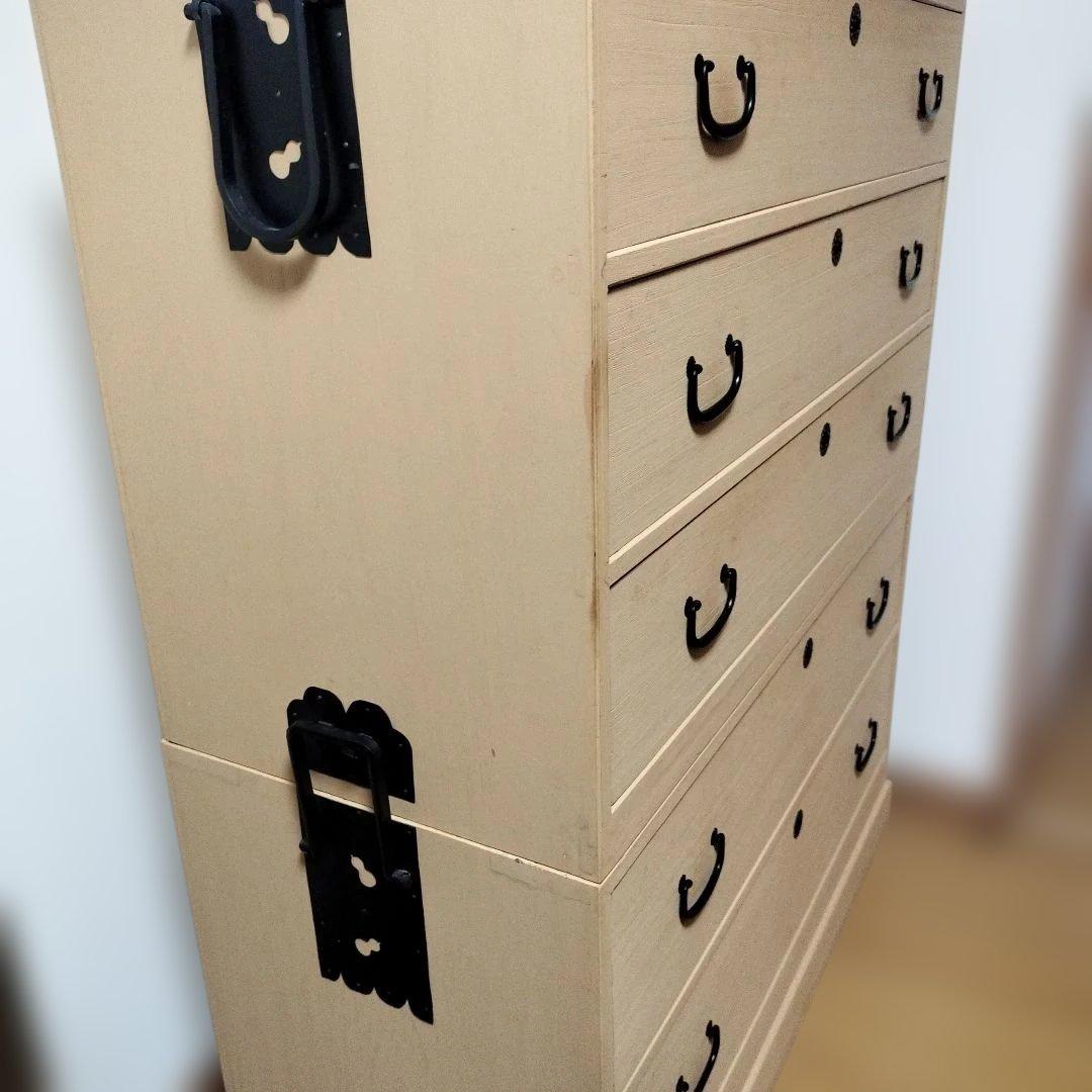 桐タンス　桐箪笥　ナチュラル 5段チェスト