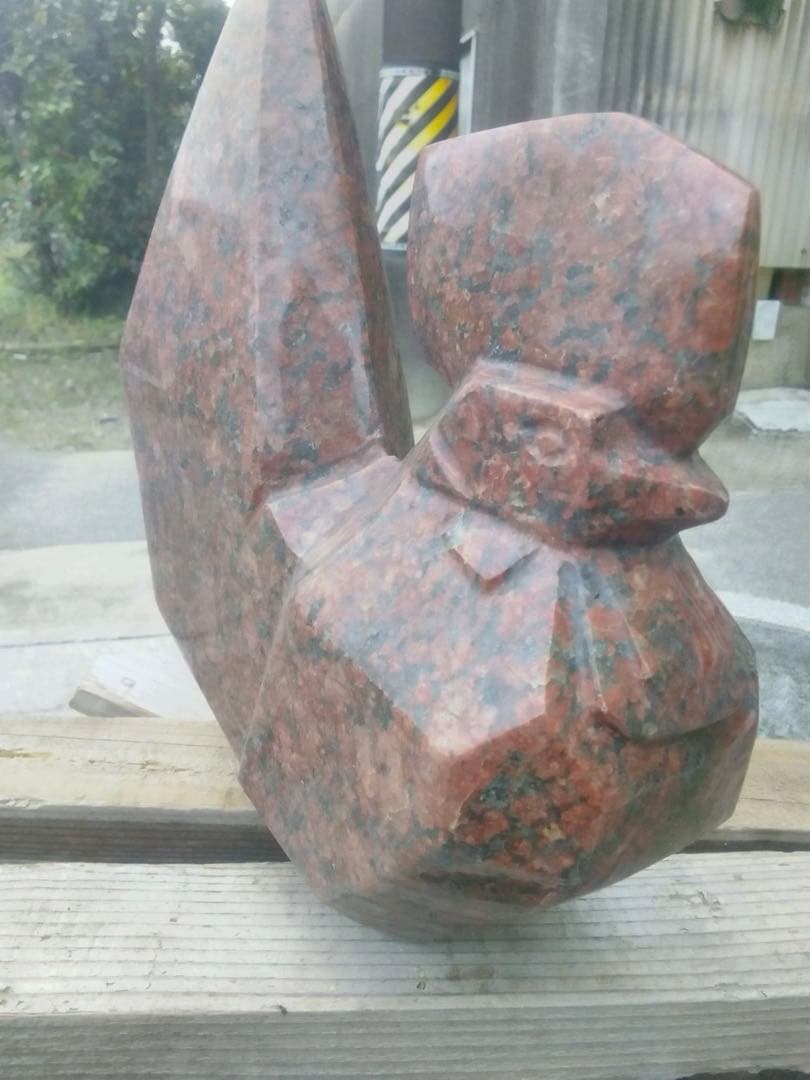 MUGI！鳥 酉 石 置物 インテリア 御影石