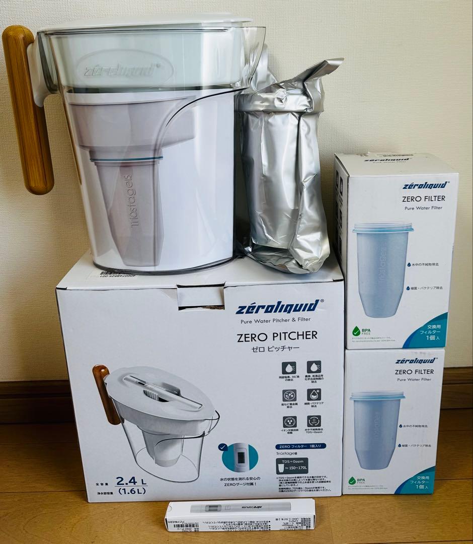 ZERO PITCHER ゼロピッチャー 型浄水器とフィルター3本