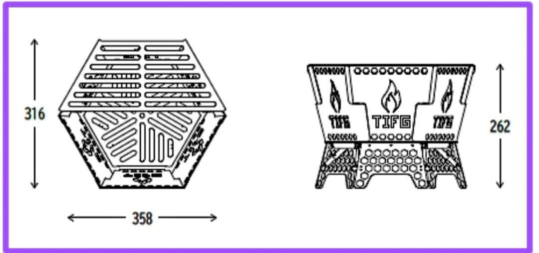 【レア】THE IRON FIELD GEAR　ハニカムファイヤーベース　焚火台