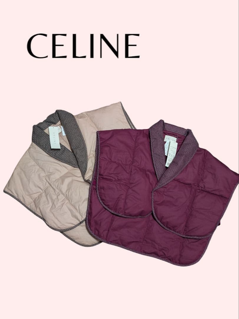 CELINE セリーヌ ダウンベスト マカダム 総柄 フェザー 日本製 M L