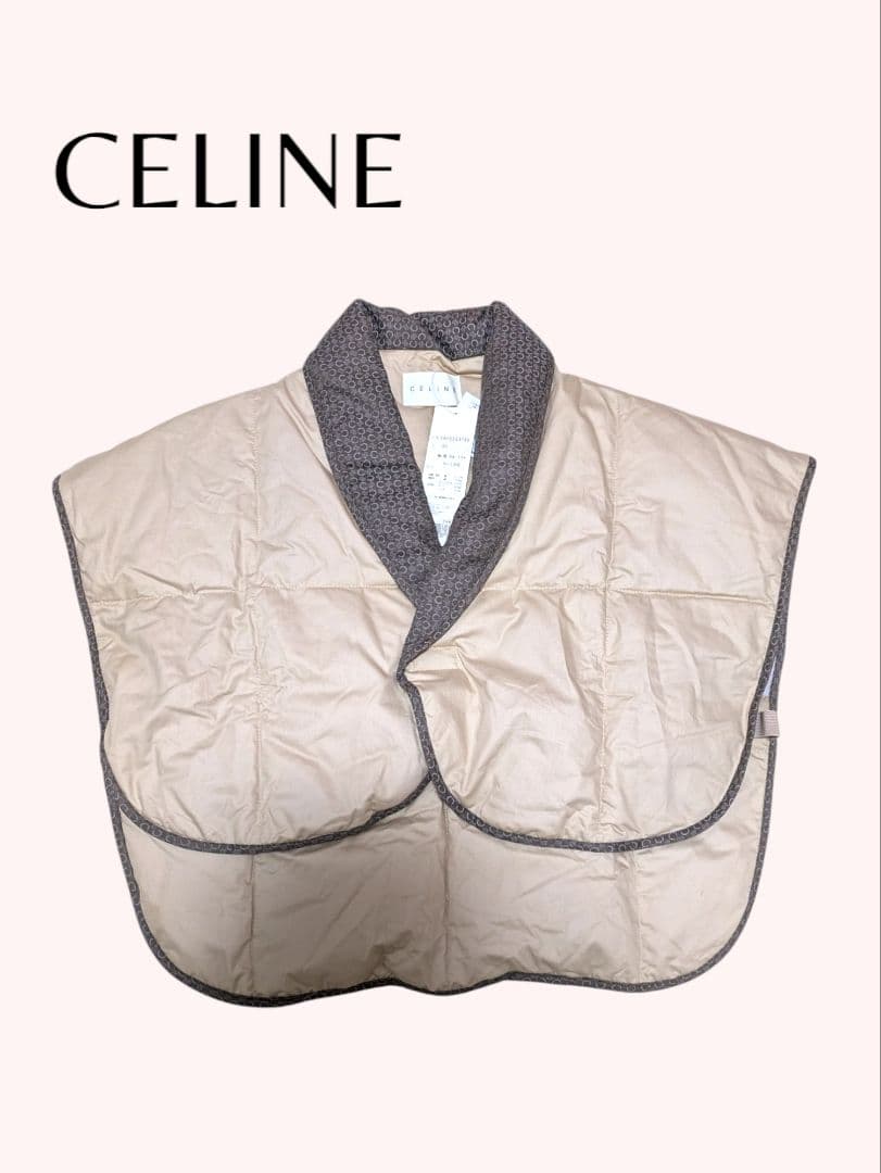 CELINE セリーヌ ダウンベスト マカダム 総柄 フェザー 日本製 M L