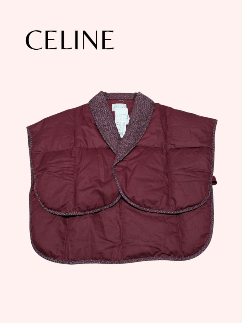 CELINE セリーヌ ダウンベスト マカダム 総柄 フェザー 日本製 M L
