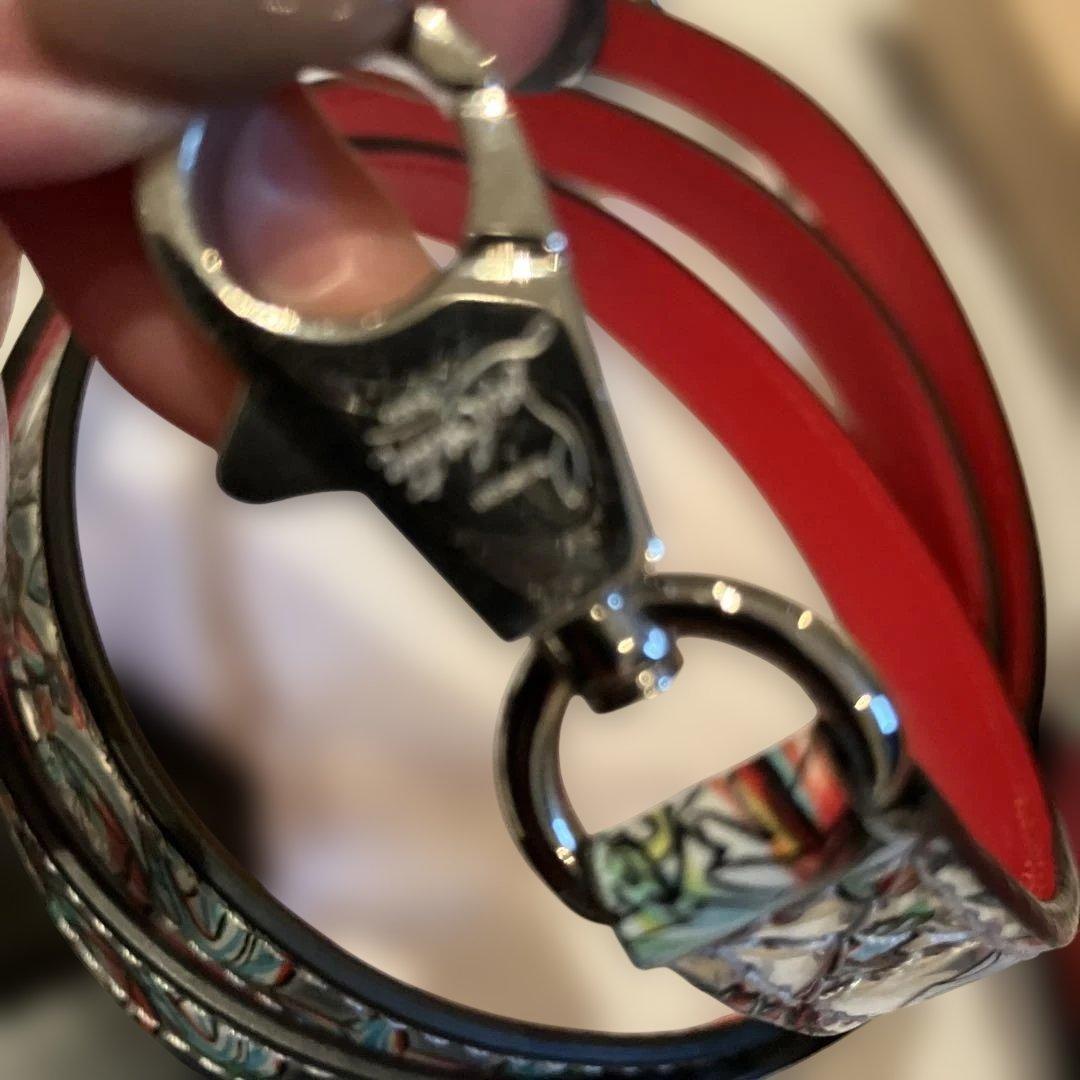 Christian Louboutin レザー犬リーシュとハーネスのセットS