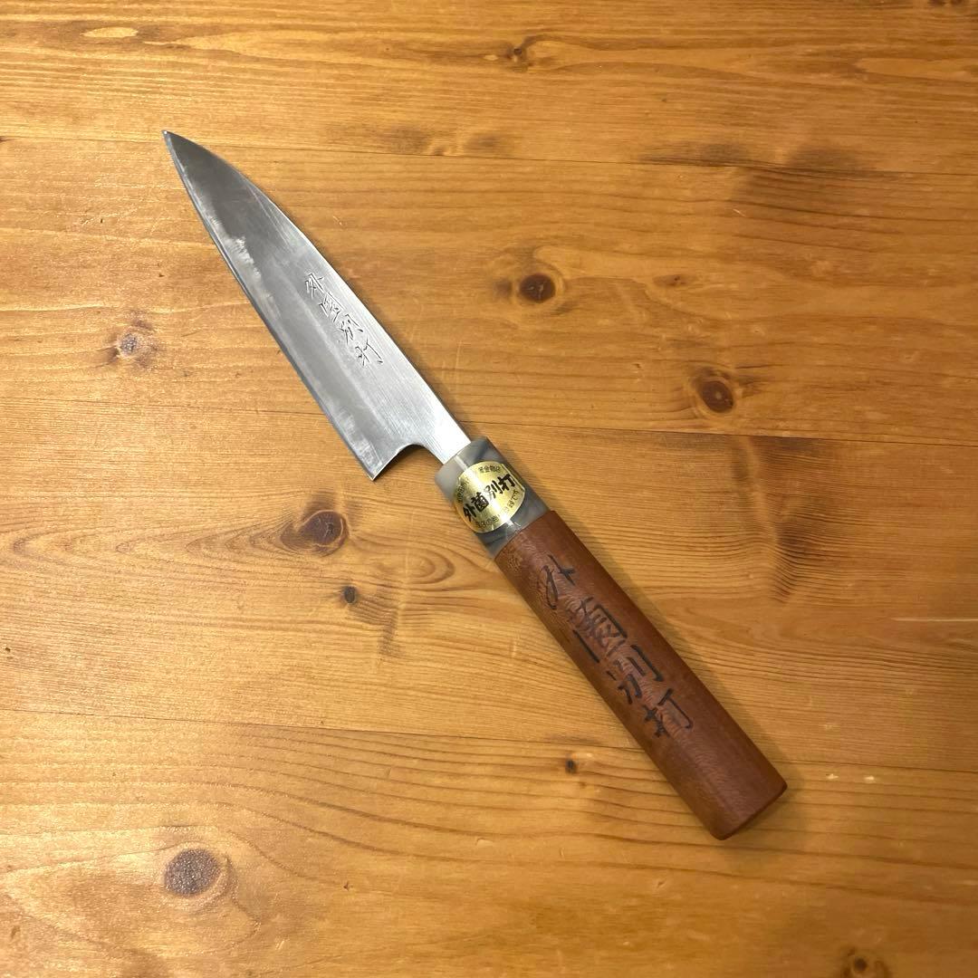 外薗別打 柳刃包丁 柳 5寸 15cm 両刃 葉蘭切り 研ぎ済み