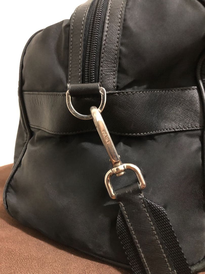 SALE‼️複数購入15％OFF☆PRADAボストン大容量パドロック完備サフィアー