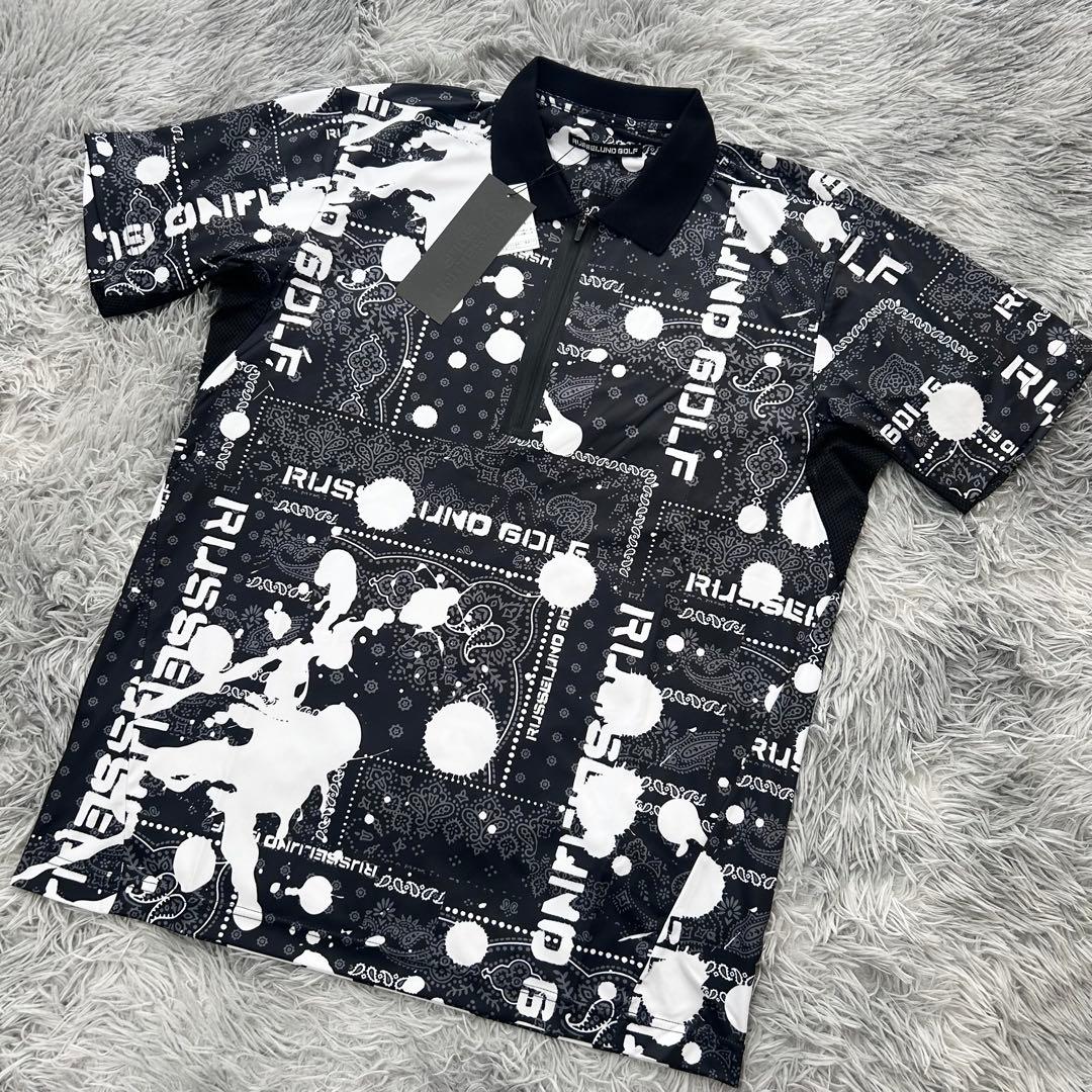 新品　ラッセルノ　セットアップ　ハーフジップ　半袖シャツ　ハーフパンツ　サイズ4