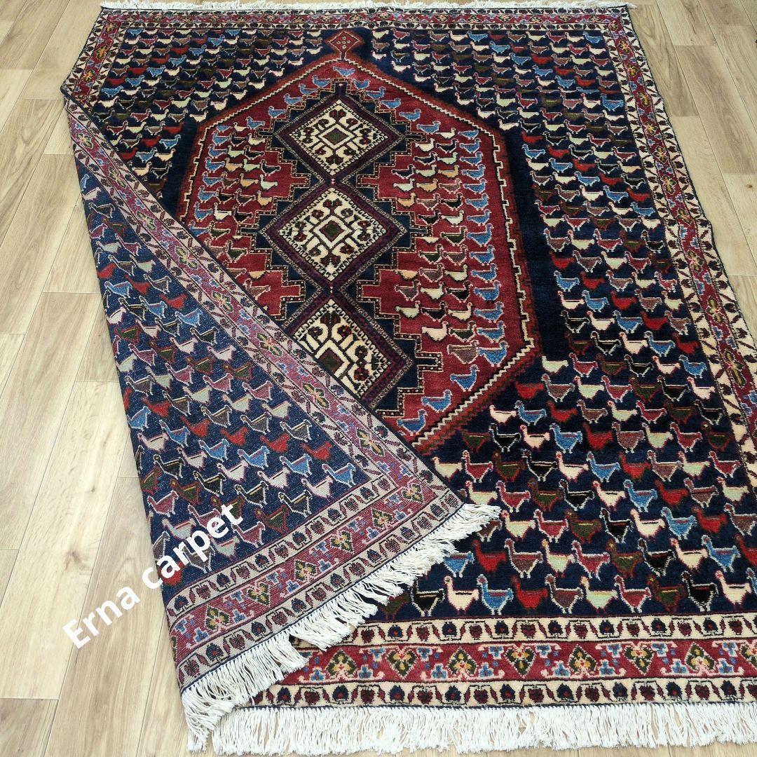 ペルシャ絨毯 手織り 草木染　スィールジャーン産 215x195 Sirjan